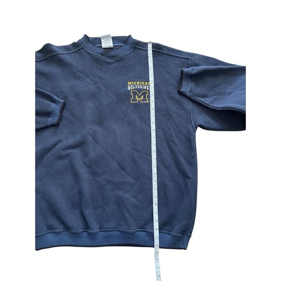 90s Vintage university of Michigan blue thermal oversized sweatshirt size xl - Picture 5 of 7